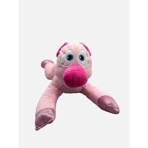 Soft Pink Cute Blue Eyed Pig Plush Plushie Sparkly Hooves Farm Animal Stuffed To